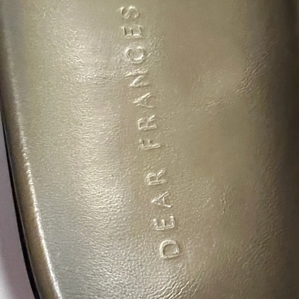 Dear Frances Olive Knotted Authentic Leather Slide Sandals - Picture 2 of 3